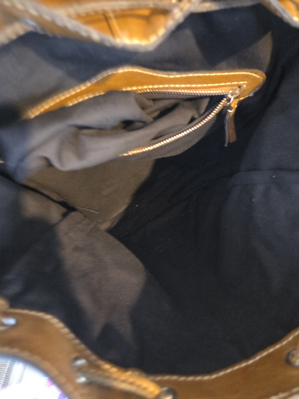 Pottery Barn Tan Leather Backpack with Front Hook - Picture 7 of 9